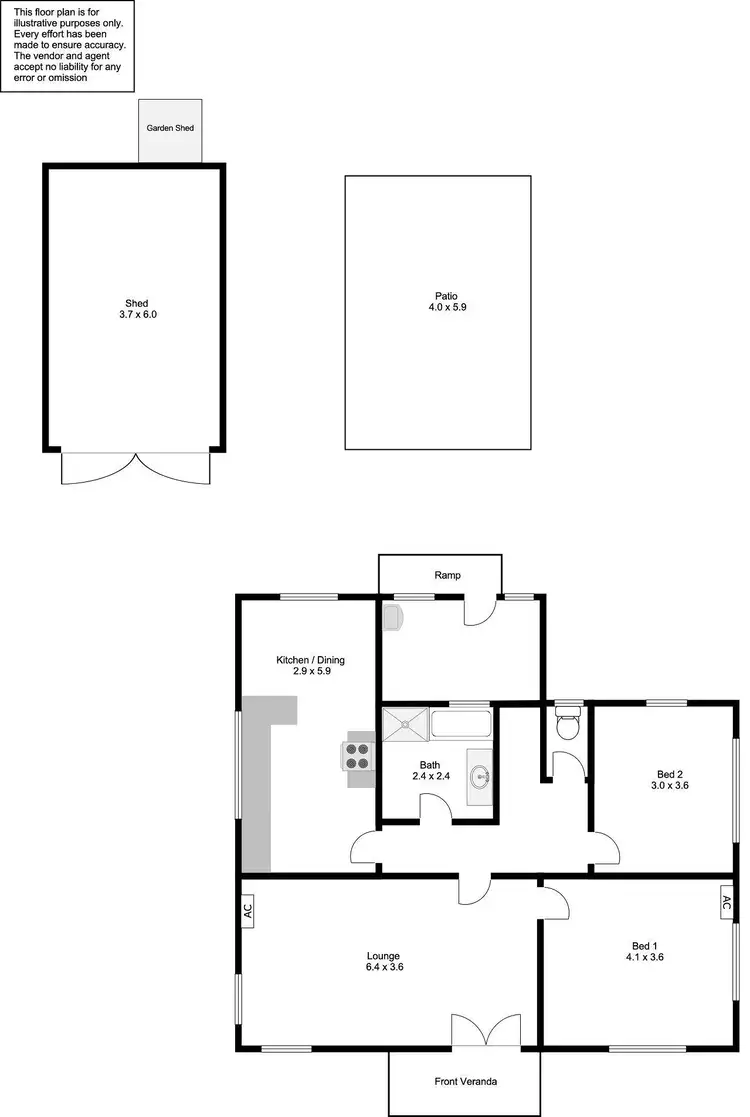 Floorplan of Homely house listing, 57 Wavell Road, Port Lincoln SA 5606