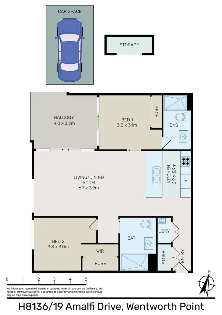 Floorplan of Homely apartment listing, H8136/19 Amalfi Drive, Wentworth Point NSW 2127