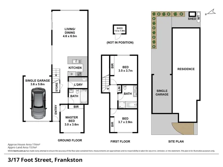 Floorplan of Homely townhouse listing, 3/17 Foot Street, Frankston VIC 3199