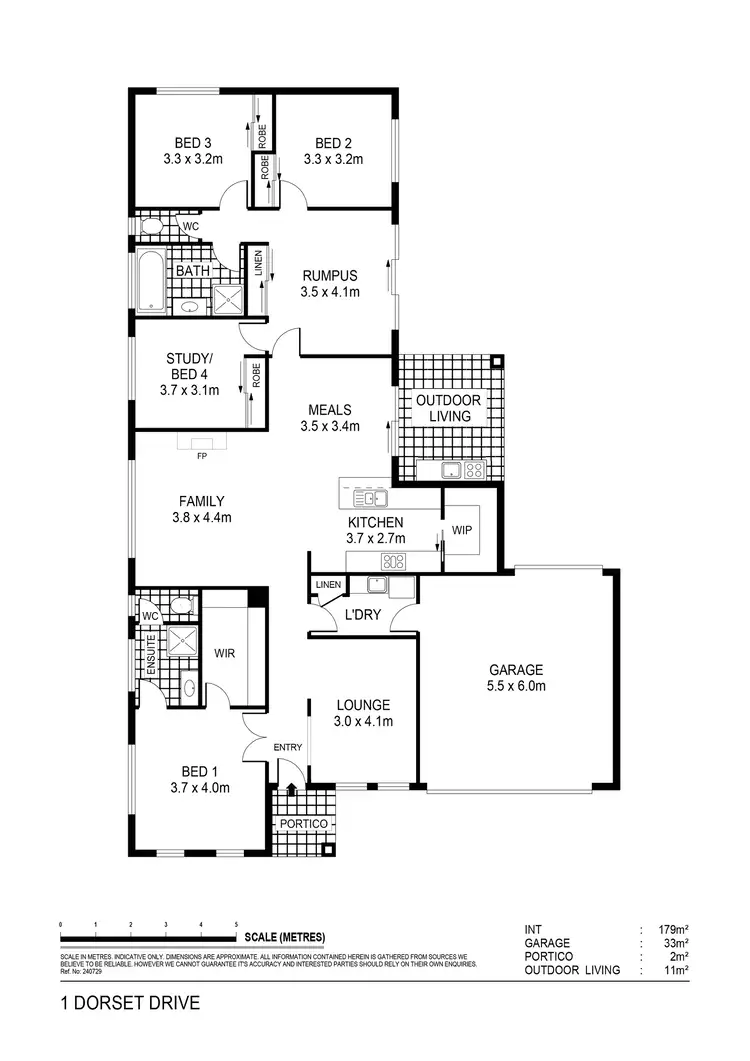 Floorplan of Homely house listing, 1 Dorset Drive, Marong VIC 3515