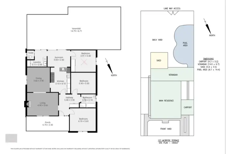 Floorplan of Homely house listing, 123 McBryde Terrace, Whyalla SA 5600