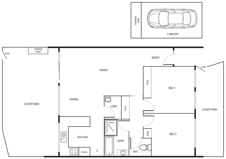 Floorplan of Homely townhouse listing, 2/9 Troughton Street, Banks ACT 2906