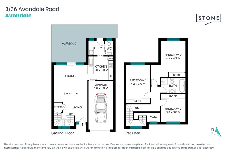 Floorplan of Homely townhouse listing, 3/36 Avondale Road, Avondale NSW 2530