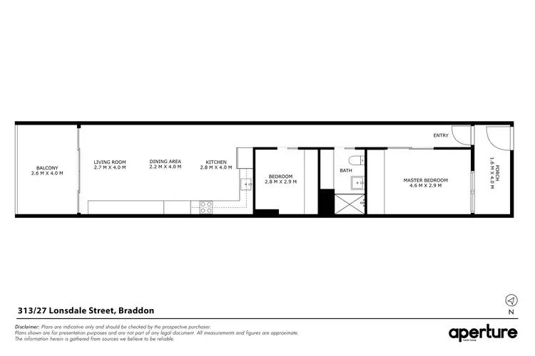 Floorplan of Homely apartment listing, 313/27 Lonsdale Street, Braddon ACT 2612