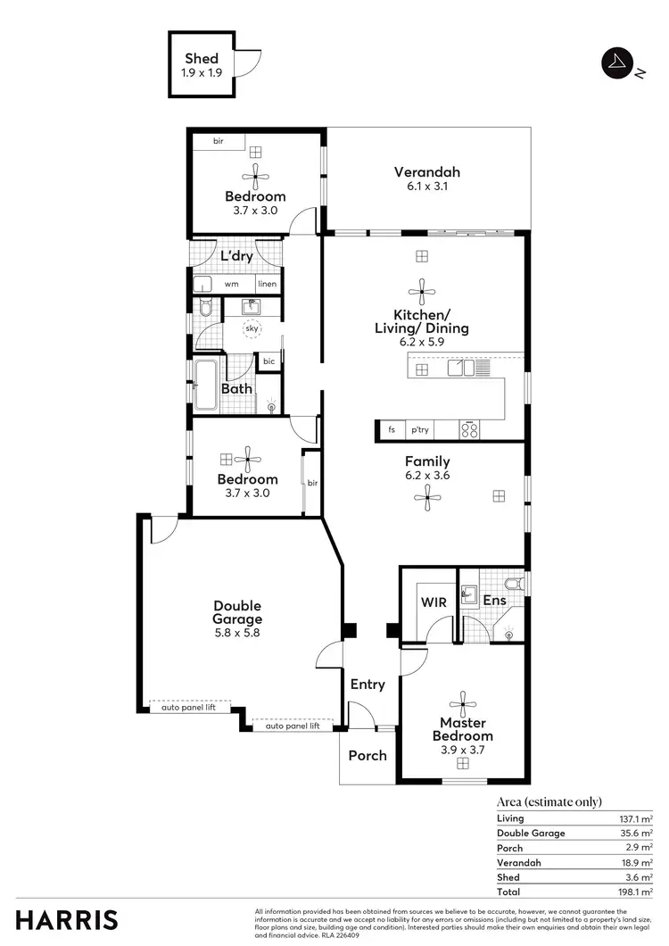 Floorplan of Homely house listing, 2H Colton Avenue, Hove SA 5048