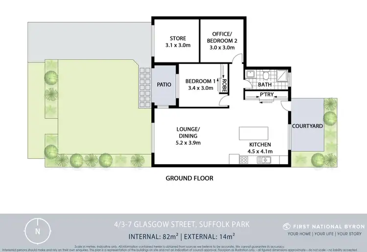 Floorplan of Homely unit listing, 4/3-7 Glasgow Street, Suffolk Park NSW 2481