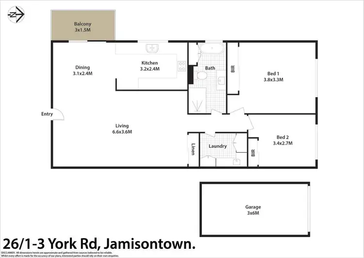 Floorplan of Homely apartment listing, 26/1 York Road, Jamisontown NSW 2750