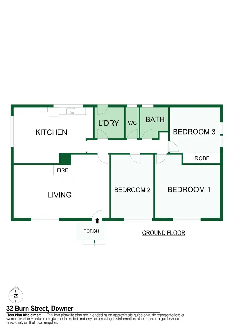 Floorplan of Homely house listing, 32 Burn Street, Downer ACT 2602