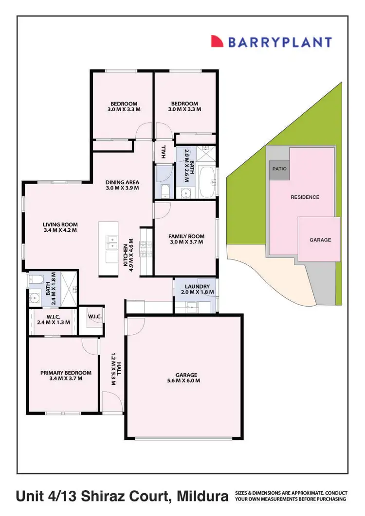 Floorplan of Homely townhouse listing, 4/13 Shiraz Court, Mildura VIC 3500