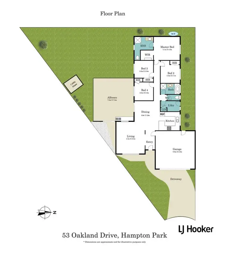 Floorplan of Homely house listing, 53 Oakland Drive, Hampton Park VIC 3976