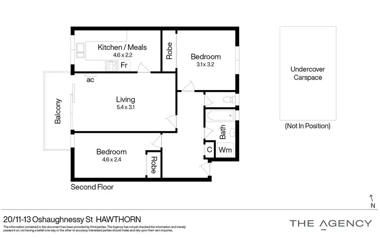 Floorplan of Homely apartment listing, 20/11-13 O'Shaughnessy Street, Kew VIC 3101