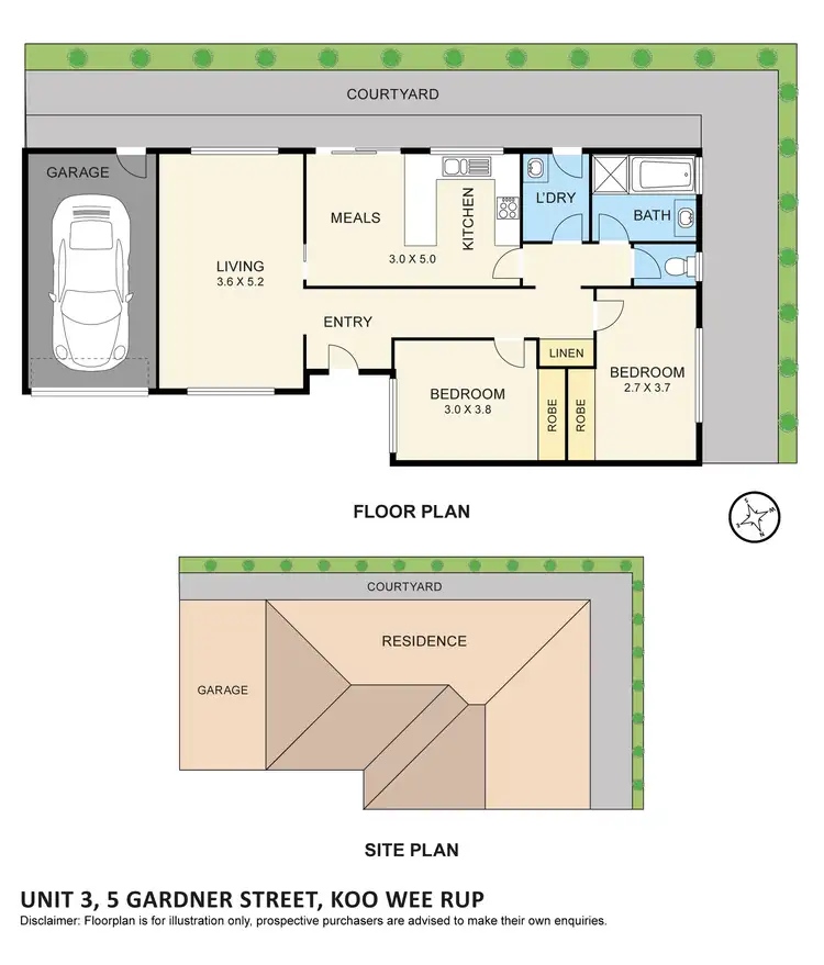 Floorplan of Homely unit listing, 3/5 Gardner Street, Koo Wee Rup VIC 3981