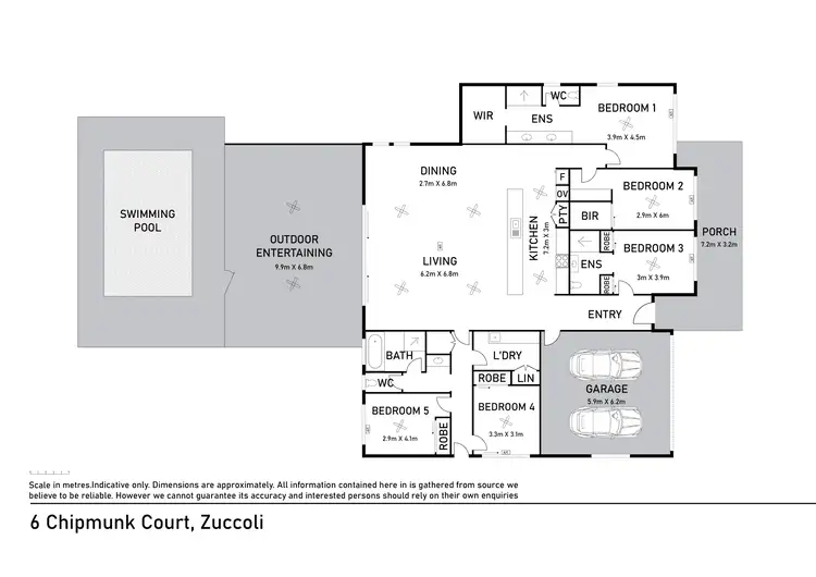 Floorplan of Homely house listing, 6 Chipmunk Court, Zuccoli NT 832
