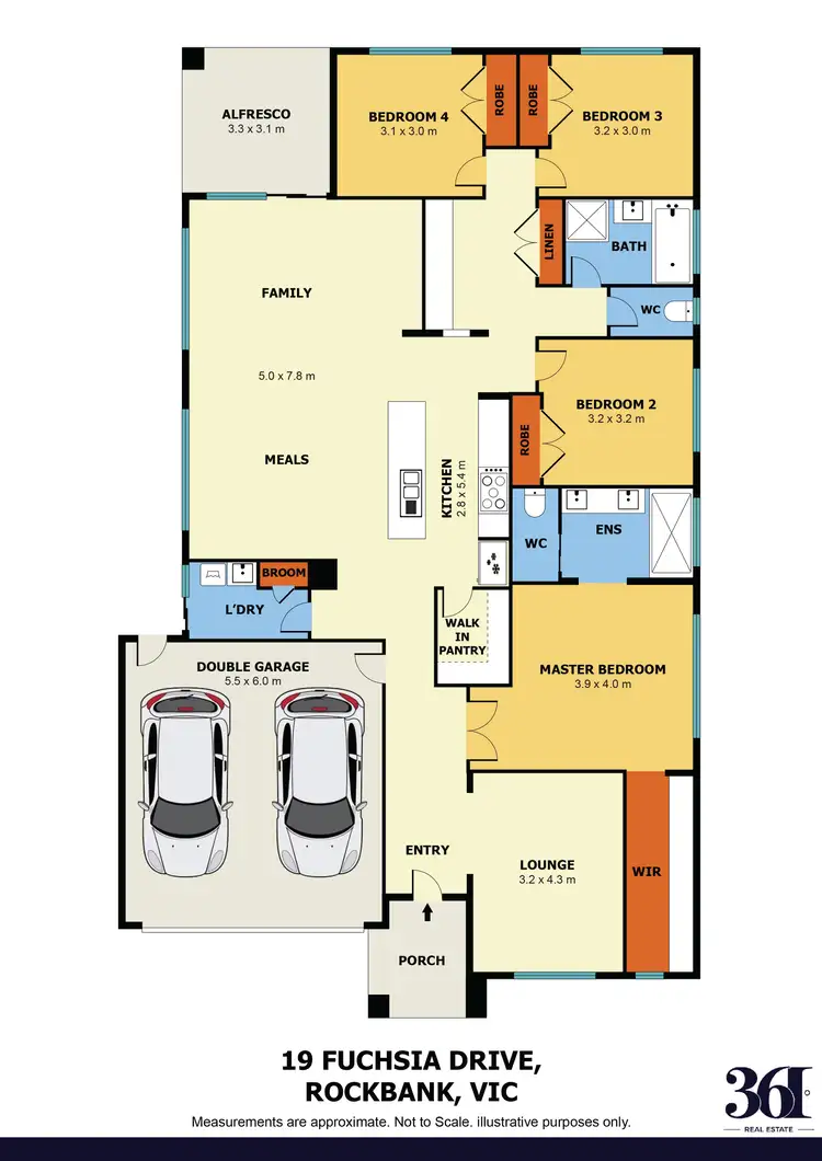 Floorplan of Homely house listing, 19 Fuchsia Drive, Rockbank VIC 3335