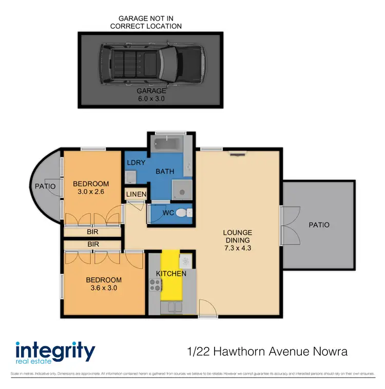 Floorplan of Homely unit listing, 1/22 Hawthorn Avenue, Nowra NSW 2541