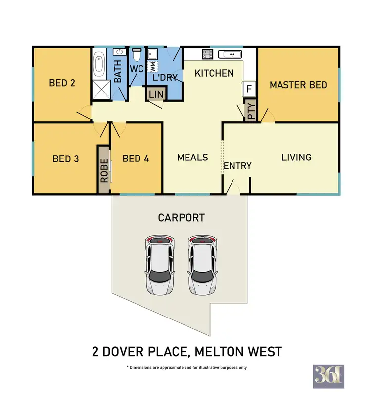 Floorplan of Homely house listing, 2 Dover Place, Melton West VIC 3337
