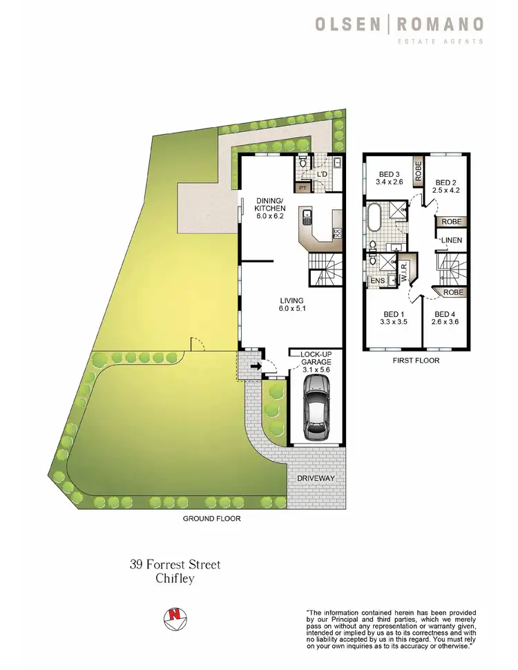 Floorplan of Homely semi-detached listing, 39 Forrest Street, Chifley NSW 2036