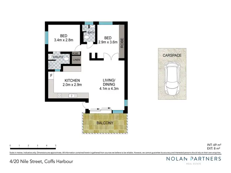 Floorplan of Homely apartment listing, 4/20 Nile Street, Coffs Harbour NSW 2450