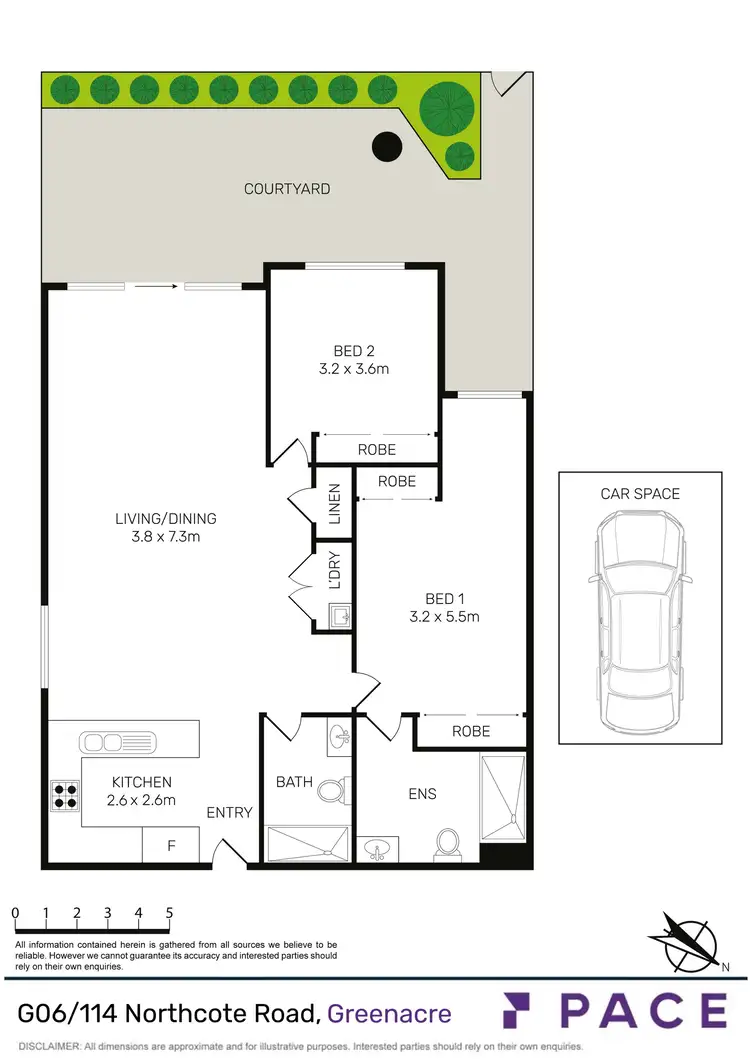 Floorplan of Homely apartment listing, G06/114 Northcote Road, Greenacre NSW 2190