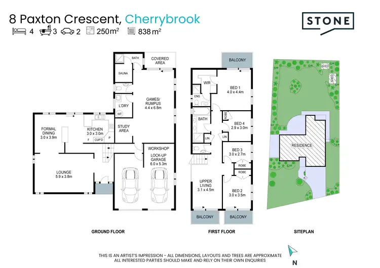 Floorplan of Homely house listing, 8 Paxton Crescent, Cherrybrook NSW 2126