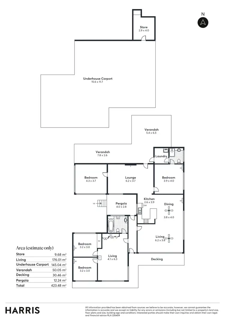 Floorplan of Homely house listing, 1 Salmon Avenue, Crafers SA 5152