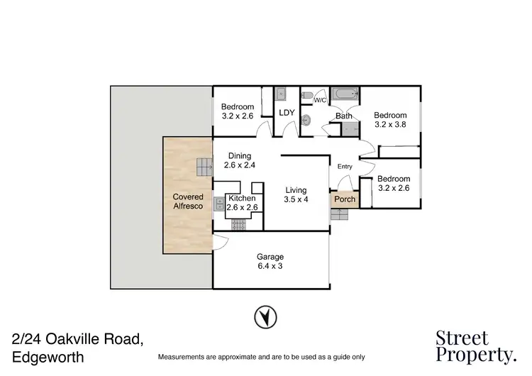 Floorplan of Homely villa listing, 2/24 Oakville Road, Edgeworth NSW 2285