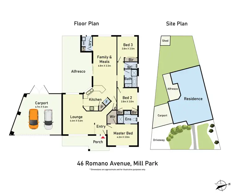 Floorplan of Homely house listing, 46 Romano Avenue, Mill Park VIC 3082