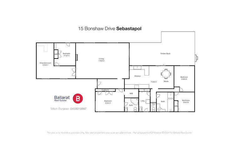 Floorplan of Homely house listing, 15 Bonshaw Drive, Sebastopol VIC 3356
