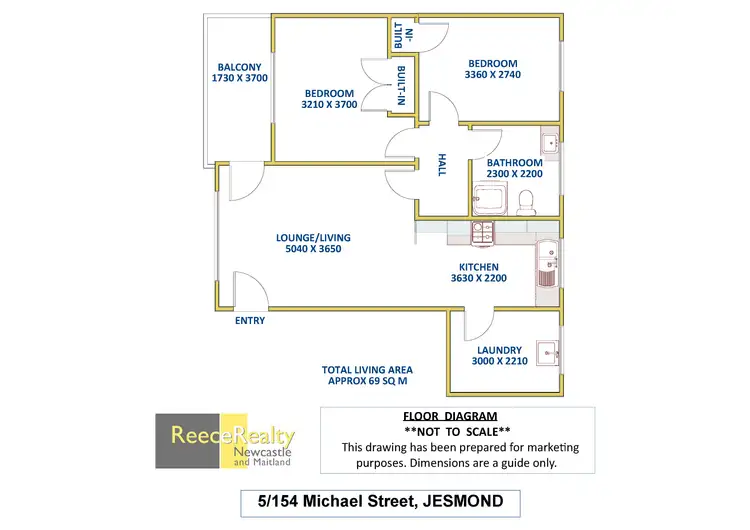 Floorplan of Homely unit listing, 5/154 Michael Street, Jesmond NSW 2299