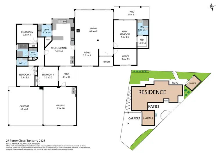 Floorplan of Homely house listing, 27 Porter Close, Tuncurry NSW 2428