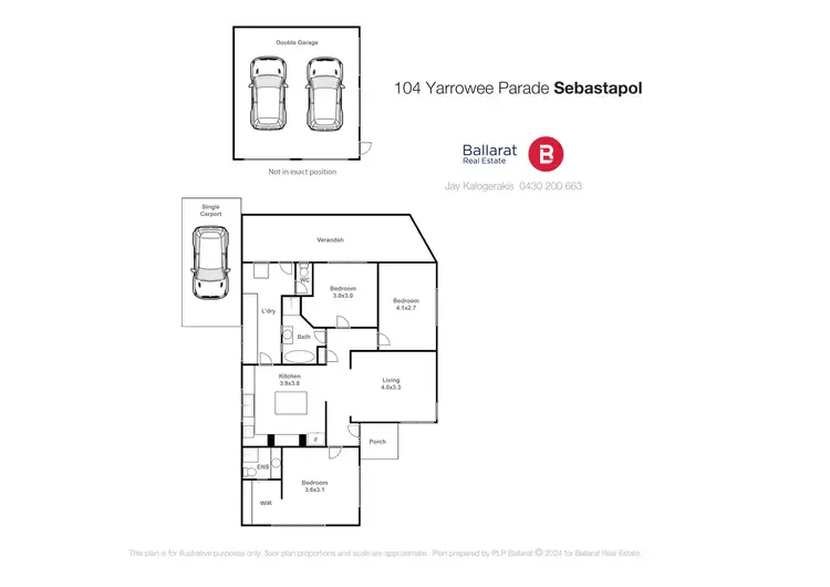 Floorplan of Homely house listing, 104 Yarrowee Parade, Redan VIC 3350