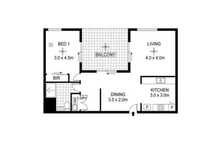 Floorplan of Homely unit listing, 5107/5 Anchorage Court, Darwin City NT 800