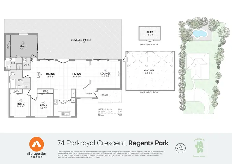 Floorplan of Homely house listing, 74 Parkroyal Crescent, Regents Park QLD 4118