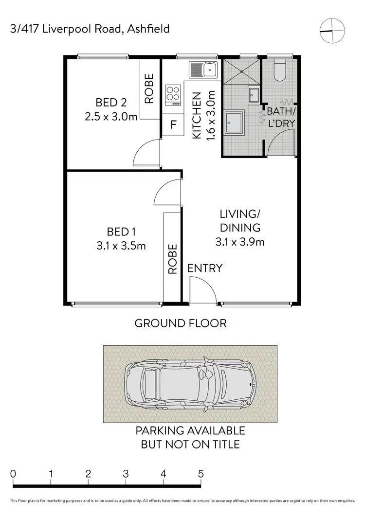 Floorplan of Homely apartment listing, 3/417 Liverpool Road, Ashfield NSW 2131