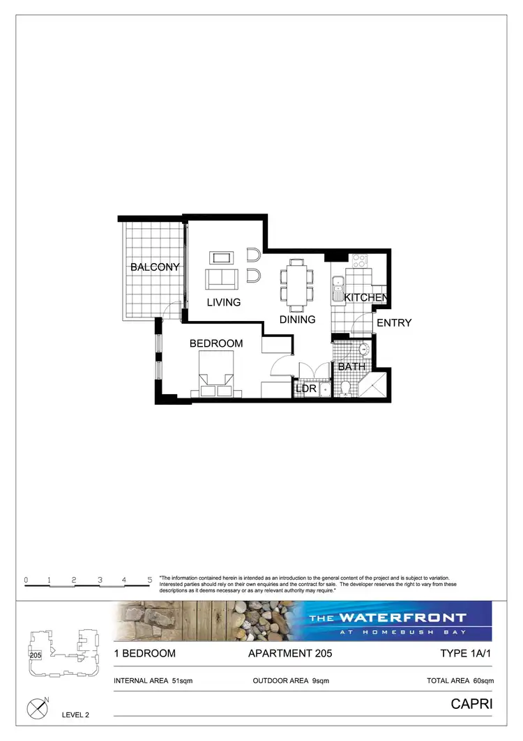 Floorplan of Homely apartment listing, 205/1 The Piazza, Wentworth Point NSW 2127