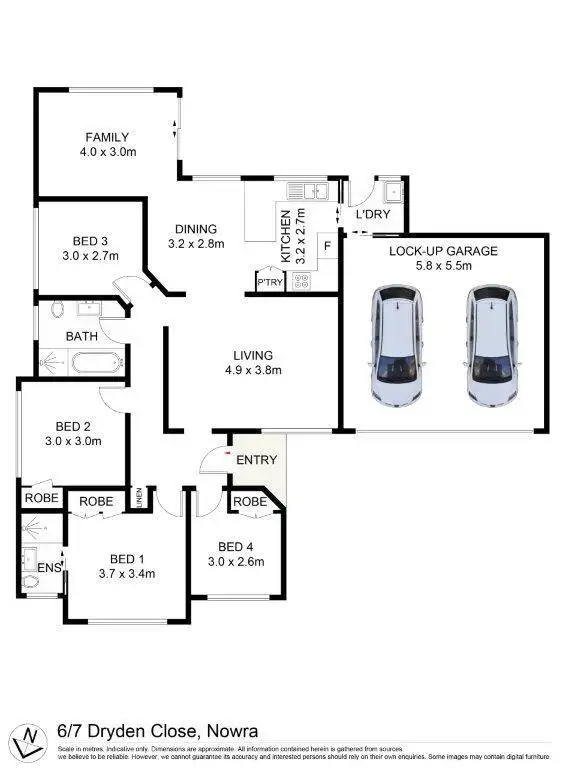 Floorplan of Homely villa listing, 6/7 Dryden Close, Nowra NSW 2541