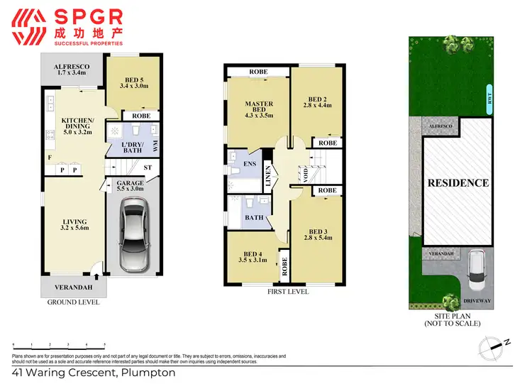 Floorplan of Homely townhouse listing, 41 Waring Crescent, Plumpton NSW 2761