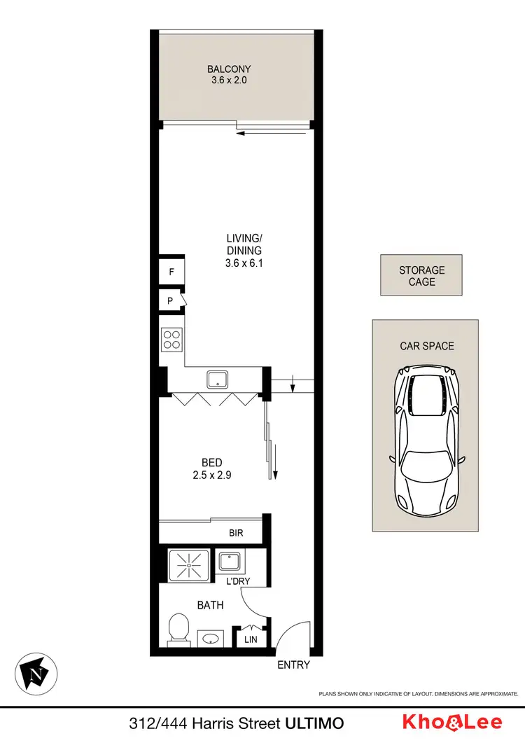 Floorplan of Homely apartment listing, B312/444 Harris Street, Ultimo NSW 2007