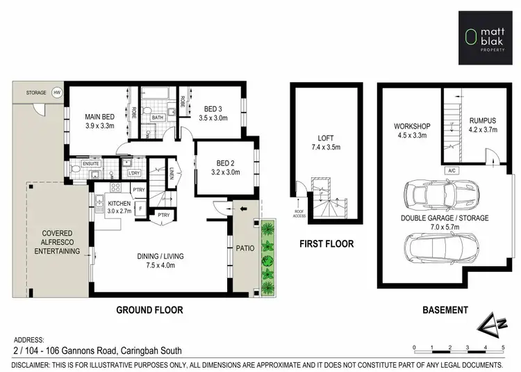 Floorplan of Homely townhouse listing, 2/104 Gannons Road, Caringbah South NSW 2229