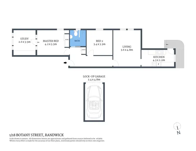 Floorplan of Homely apartment listing, 1/18 Botany Street, Randwick NSW 2031
