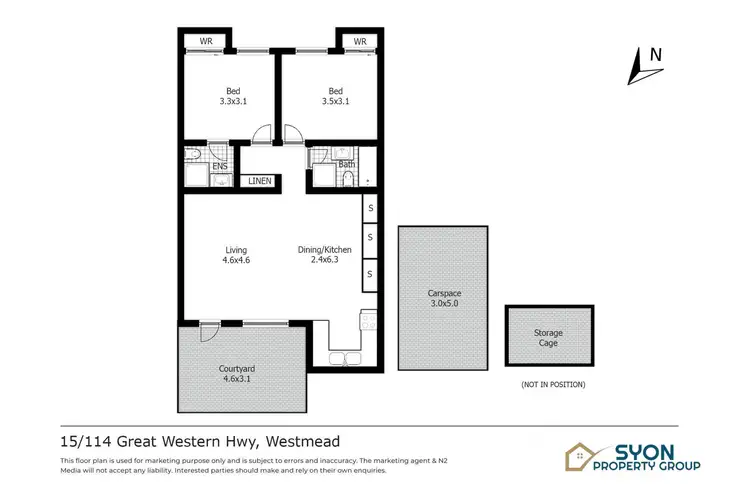 Floorplan of Homely apartment listing, 15/17B Booth Street, Westmead NSW 2145