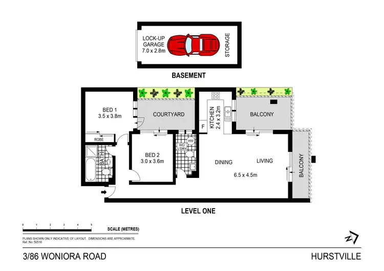 Floorplan of Homely apartment listing, 3/86-88 Woniora Road, Hurstville NSW 2220