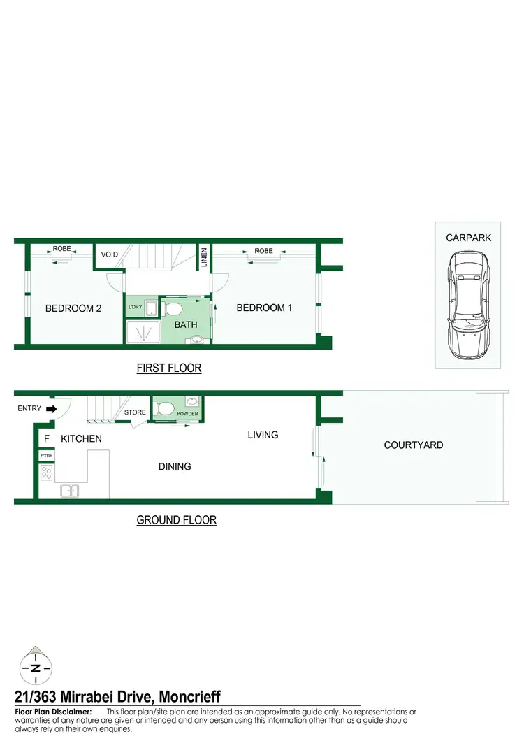 Floorplan of Homely townhouse listing, 21/363 Mirrabei Drive, Moncrieff ACT 2914