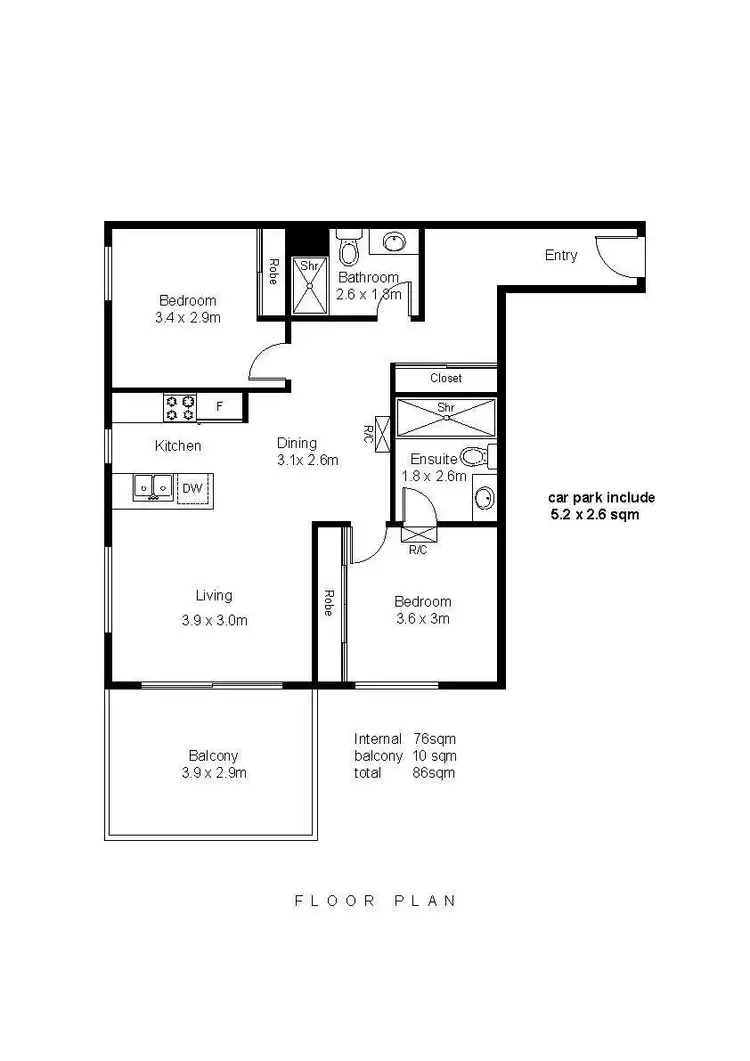 Floorplan of Homely apartment listing, 1115/156 Wright Street, Adelaide SA 5000