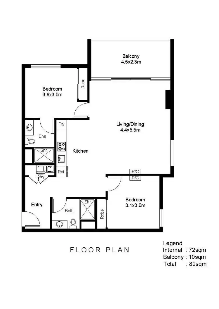 Floorplan of Homely apartment listing, 1406/156 Wright Street, Adelaide SA 5000