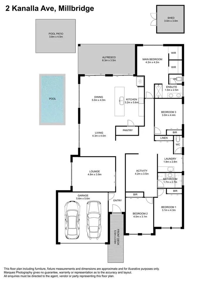Floorplan of Homely house listing, 2 Kanalla Avenue, Millbridge WA 6232