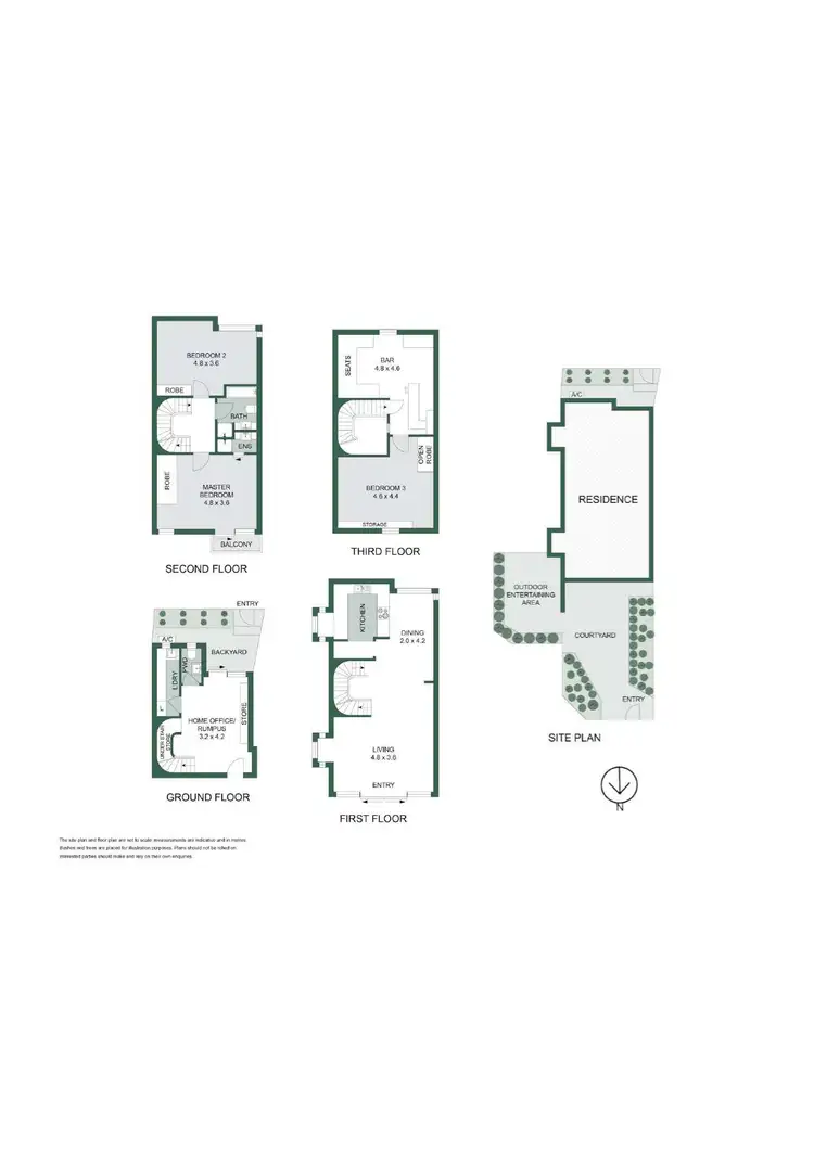 Floorplan of Homely townhouse listing, 1/2 Carr Street, Waverton NSW 2060