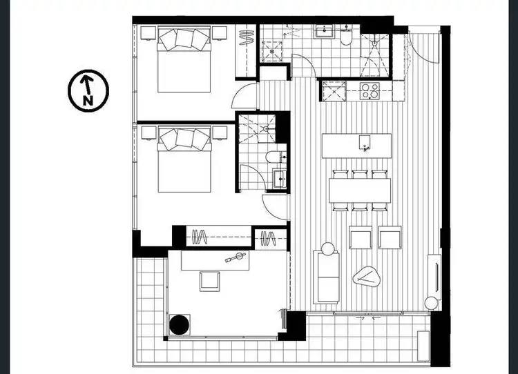 Floorplan of Homely unit listing, 409/2-6 Railway Road, Cheltenham VIC 3192