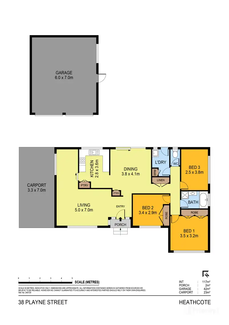 Floorplan of Homely house listing, 38 Playne Street, Heathcote VIC 3523