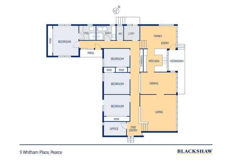 Floorplan of Homely house listing, 9 Whitham Place, Pearce ACT 2607